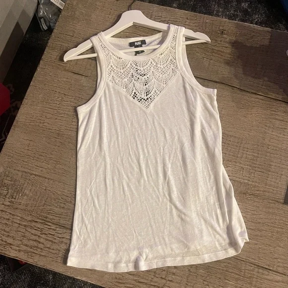 PAIGE Elowen Tank in White.